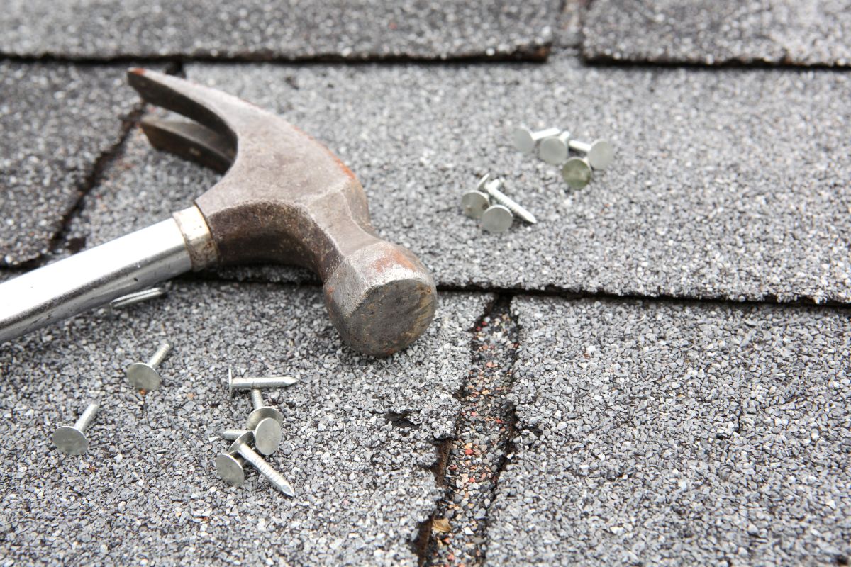 Roof repair, materials on a roof, for roof repair in White Bear Lake